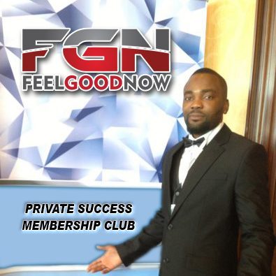 A man in front of the logo for fgn