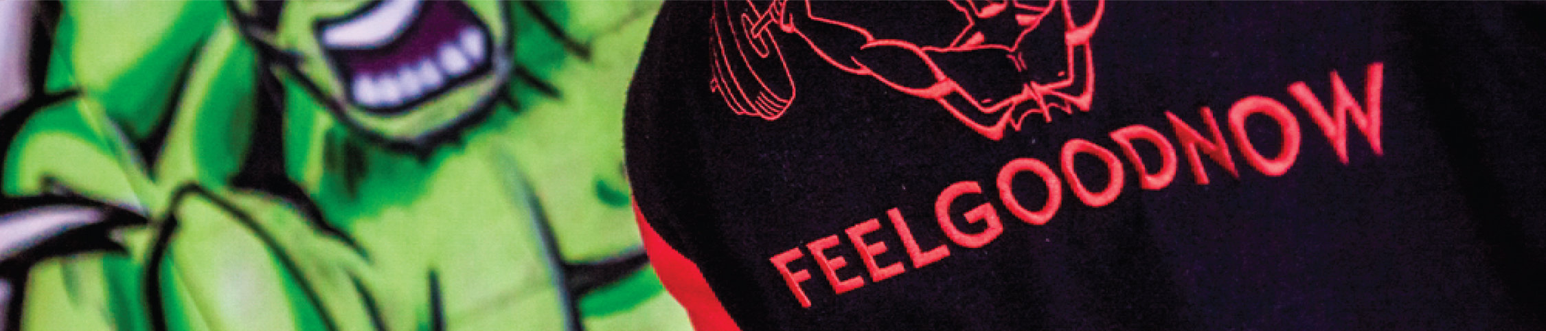 A close up of the word feel on a hat