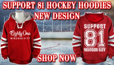Red Support Hockey Hoodie